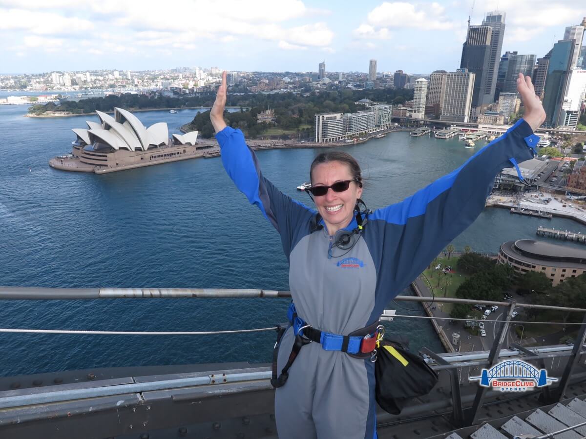 Image of me climbing Sydney Harbour Bridge
