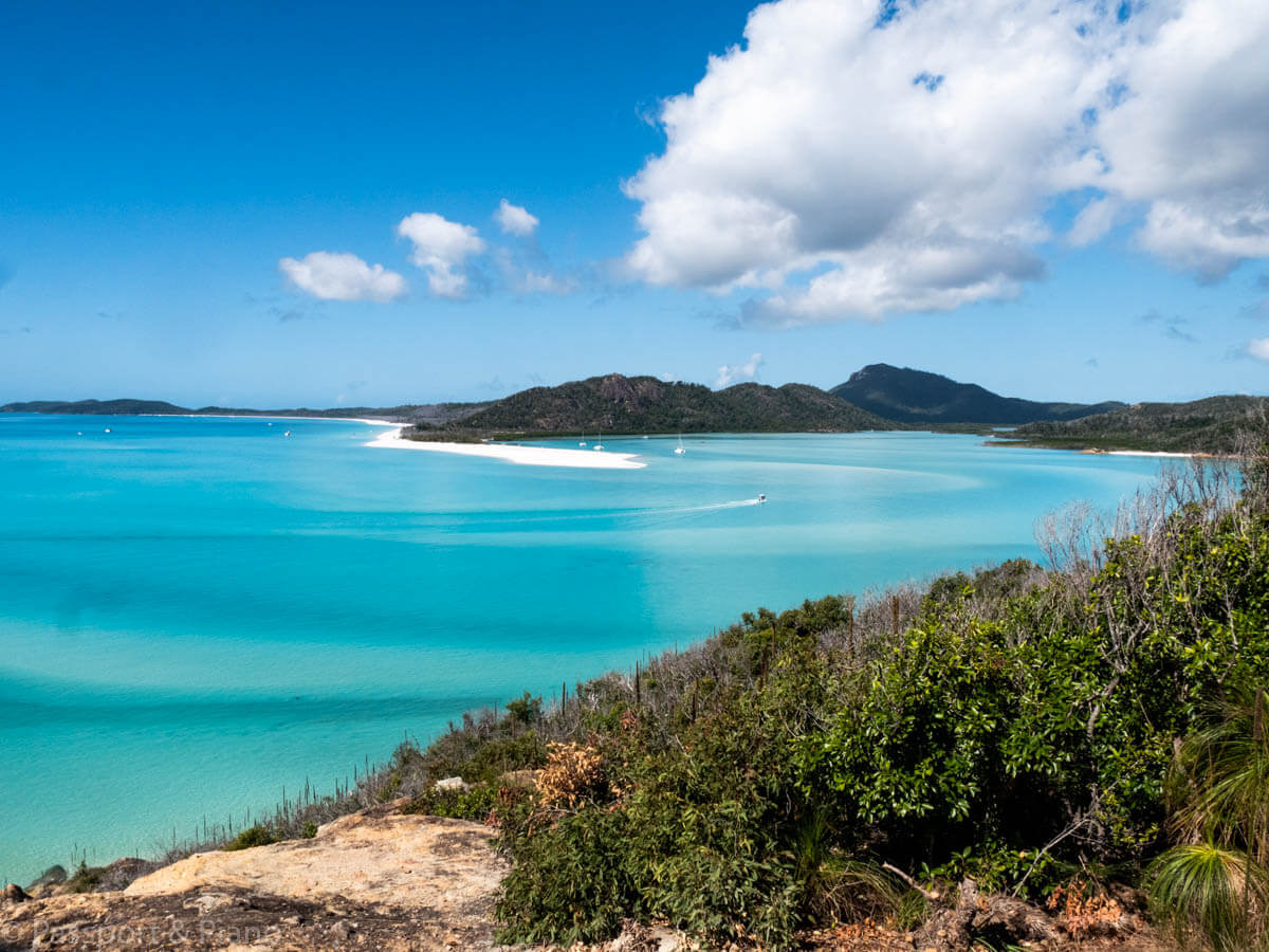 An Image of Whitehaven Beach from Hill Lookout