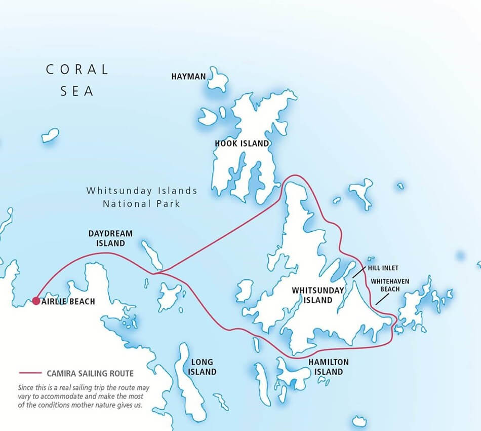 Image showing Camira sailing map