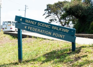 image of the Manly Scenic Walkway sign