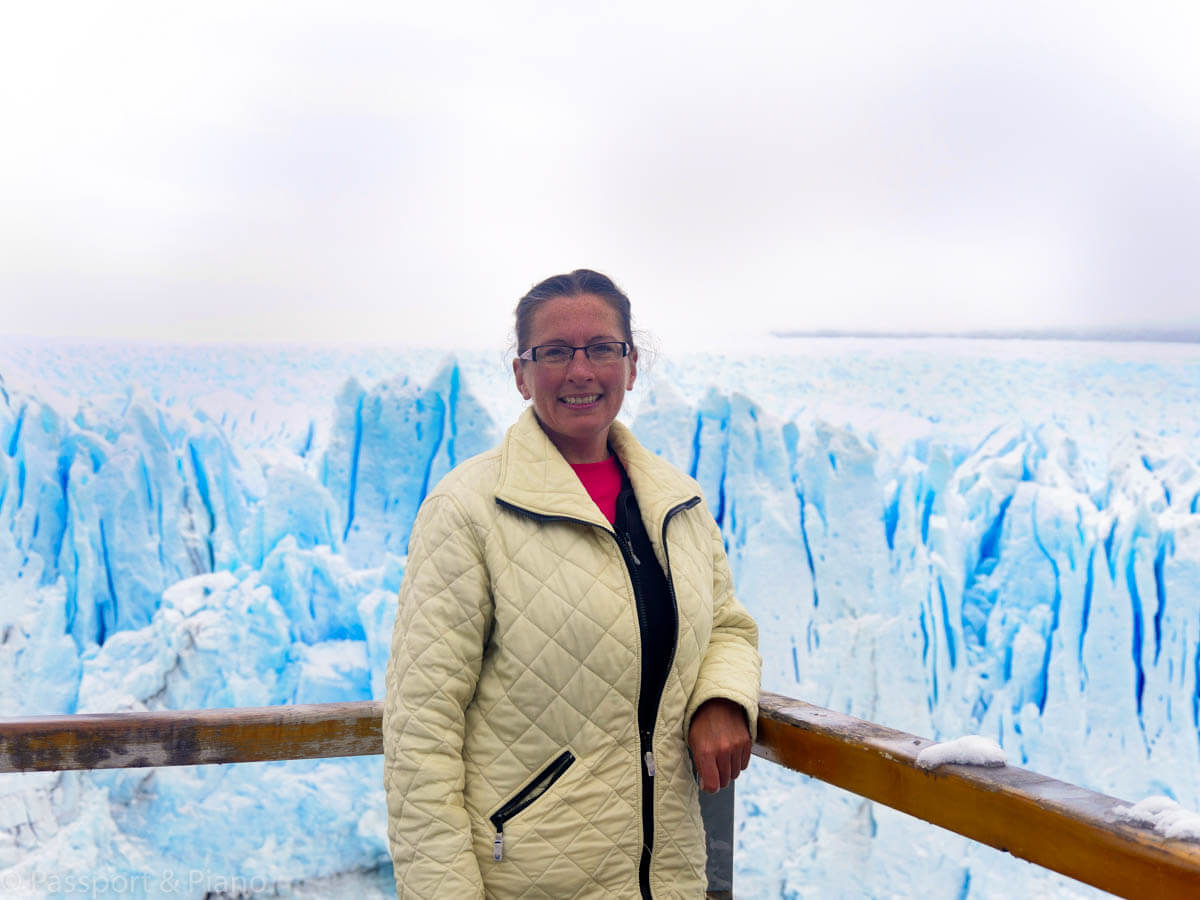 An image of me in front of Perito Moreno Glacier
