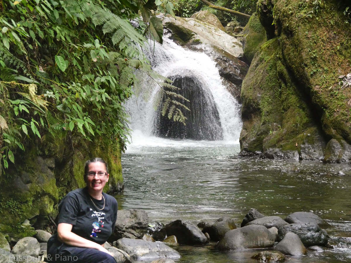 An image of me at Nambilla Cascadas, Ecuador