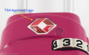 An image of the TSA Approved Logo - A red diamond .