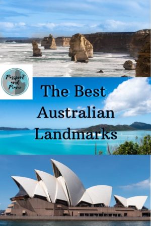 An image of a pin for Pinterest with a picture of 3 Australian Landmarks