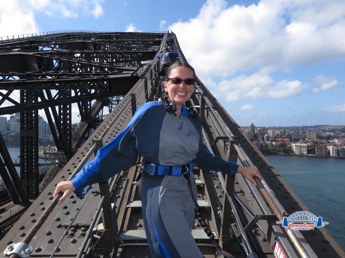 An image of myself climbing Sydney Harbour Bridge, one of Sydney, Australia Landmarks