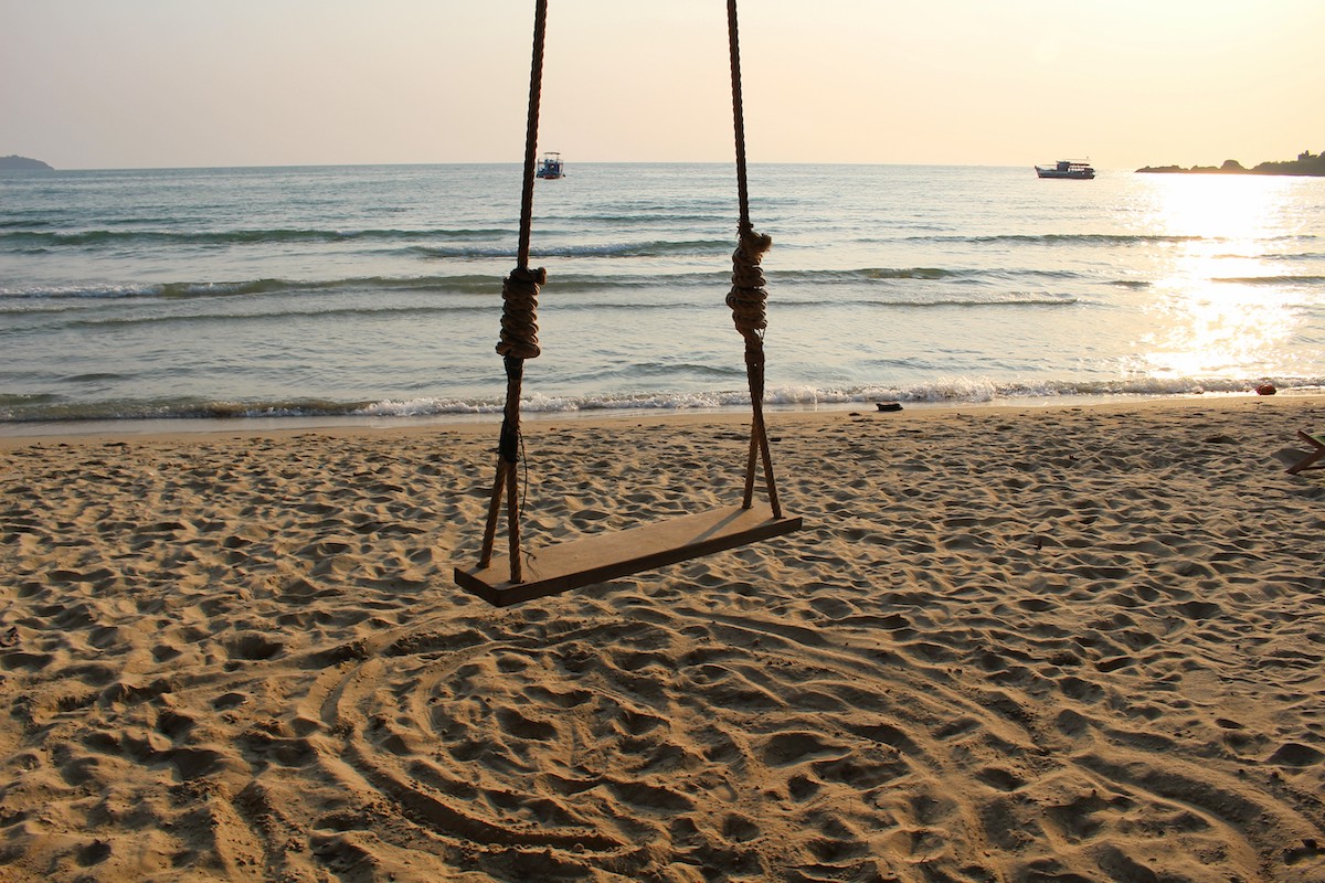A picture of a swing on a beach in Koh-Chang, Thailand