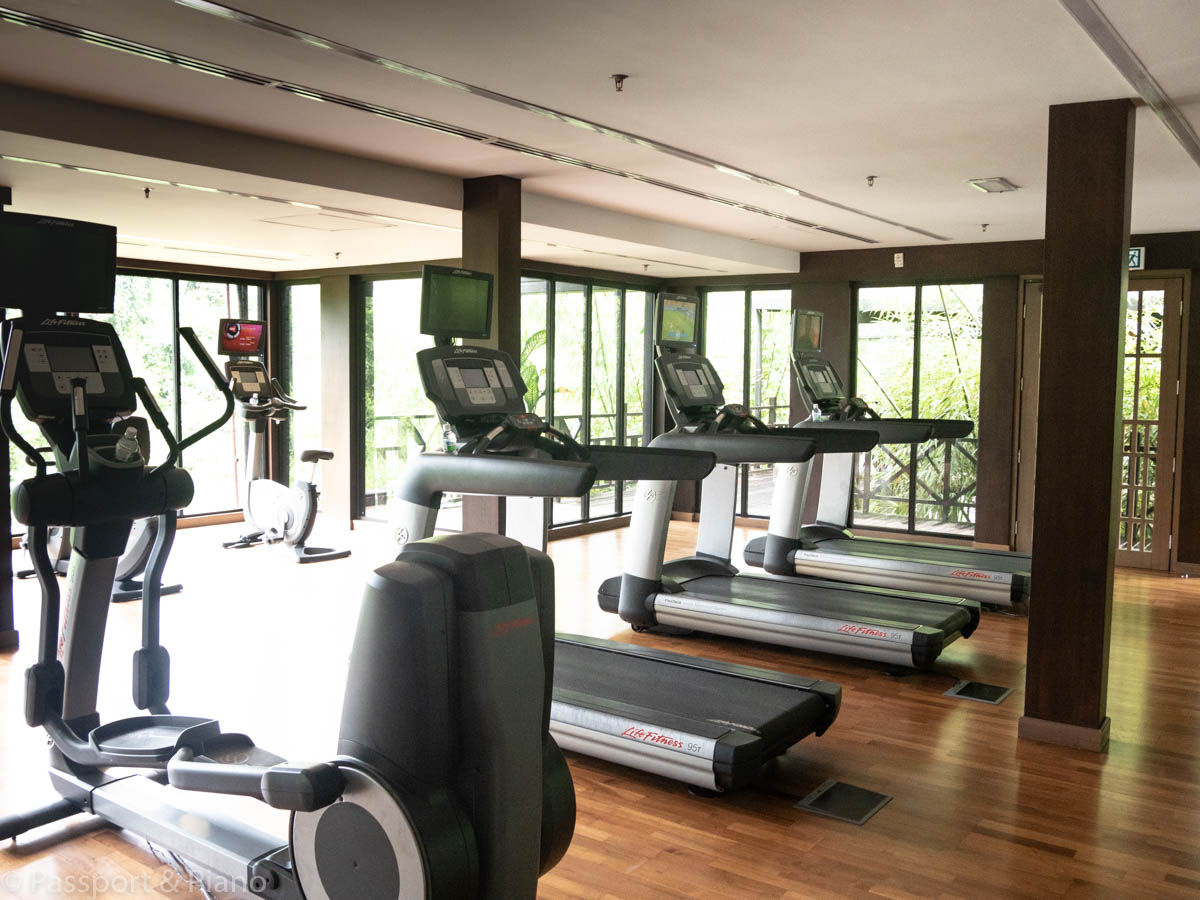 An image of the gym at the Mulu Marriott and Spa, Sarawak