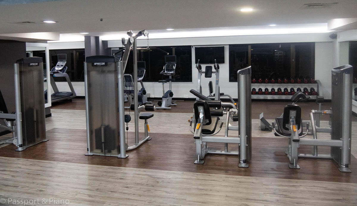 An image of the gym equipment at the Kuching Hilton Hotel Borneo
