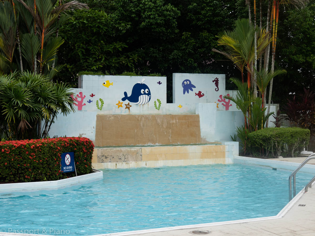 An image of the children's swimming pool at the Hilton Hotel in Kuching, Sarawak