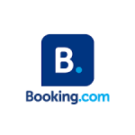 An image of the Booking com logo, one of the best travel planning websites for booking hotels
