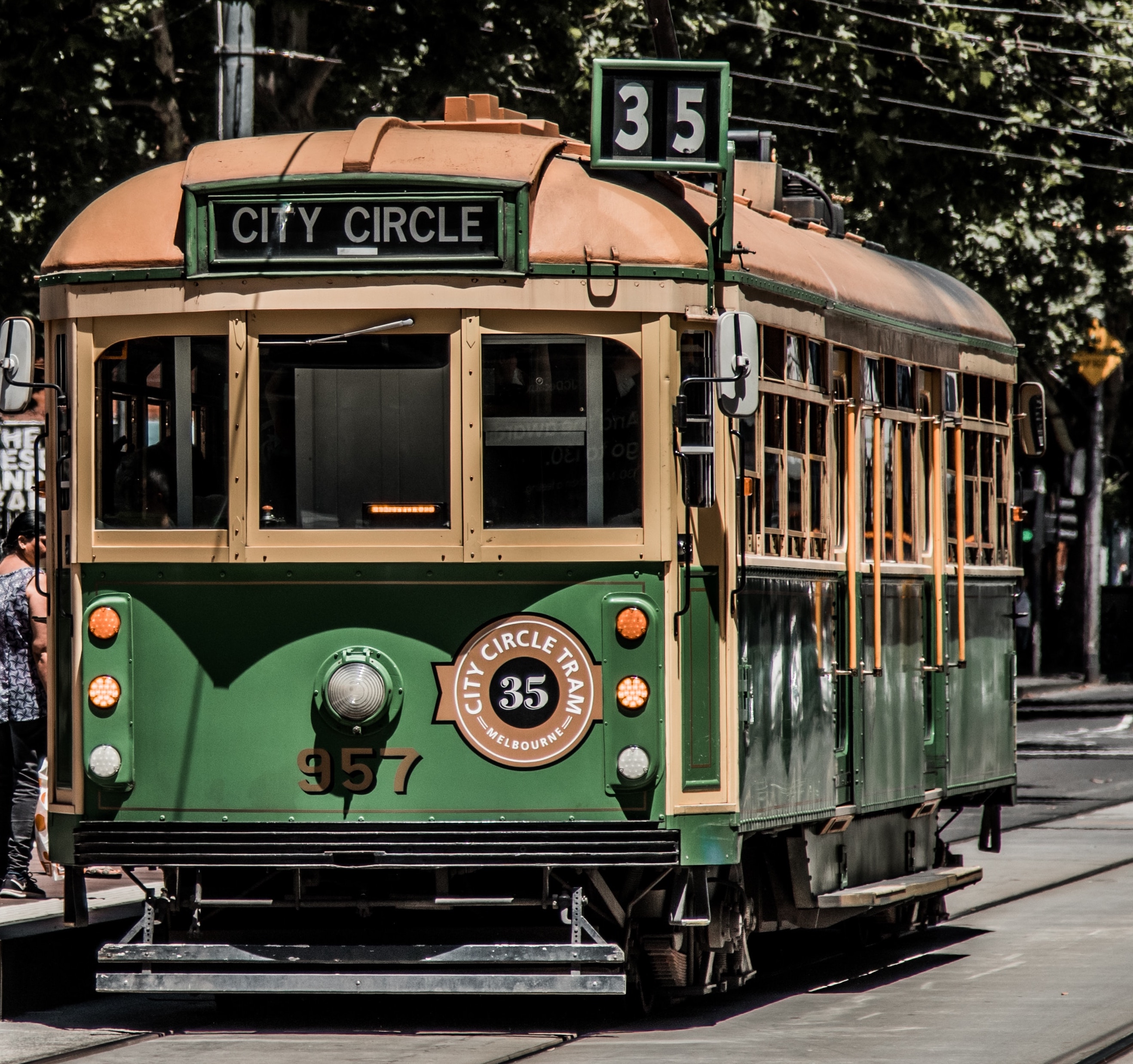An image of the city tram which is free and a great way to see things to do in Melbourne 5 days itinerary