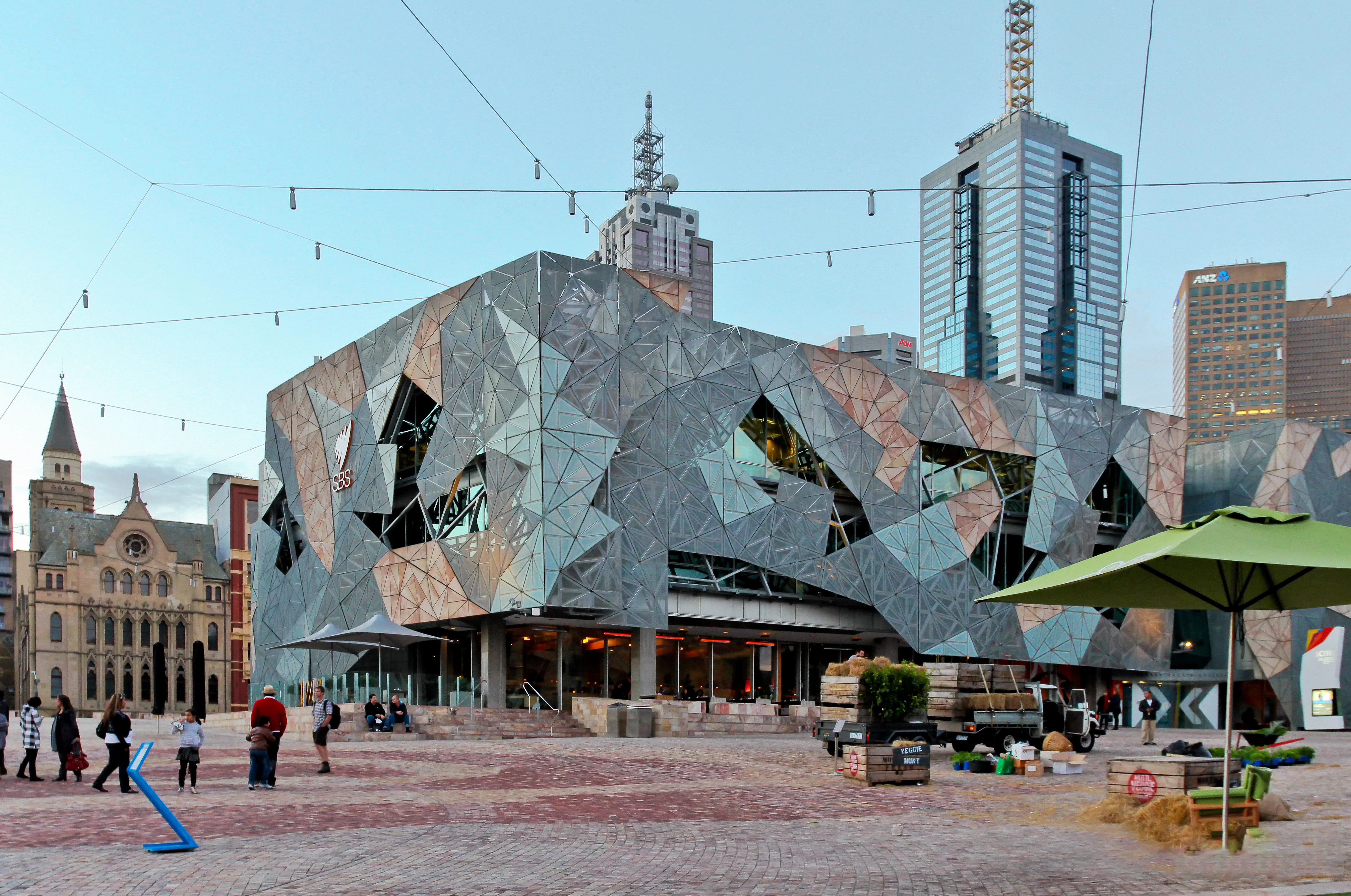 An image of the Australian Centre for the moving image building at Federation Square