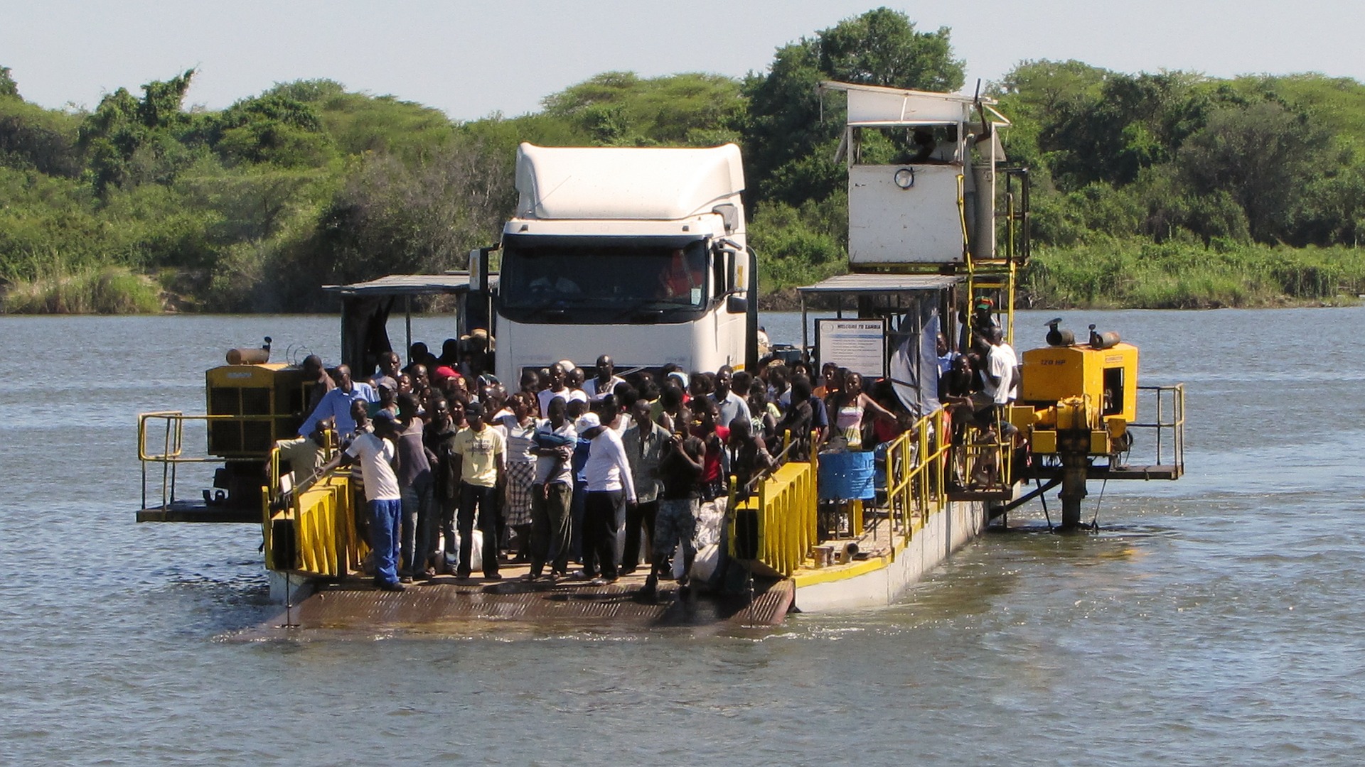 An image of the Kazungula Ferry Botswana