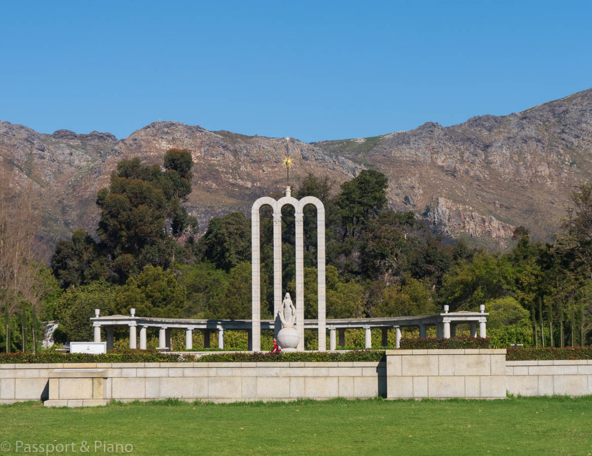 An image of the Huguenot Monument, things to do in Franschhoek.