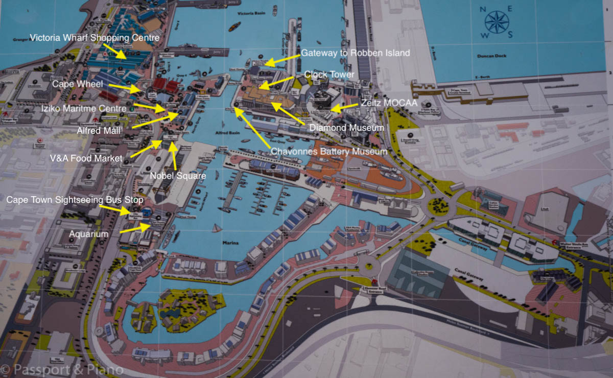 An image of Cape Town waterfront map