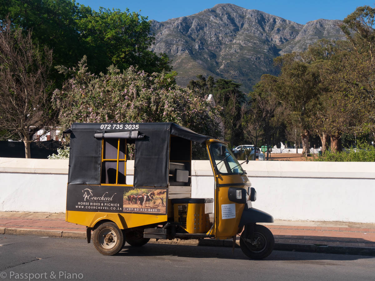 An image of the tuk tuk franschhoek which is one of the things to do in Francschhoek
