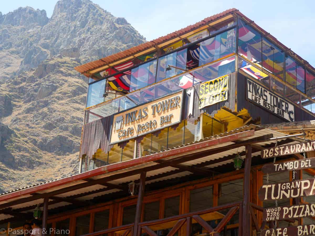 An image of the Inca Towers Resto Bar Ollantaytambo best restaurants with a view
