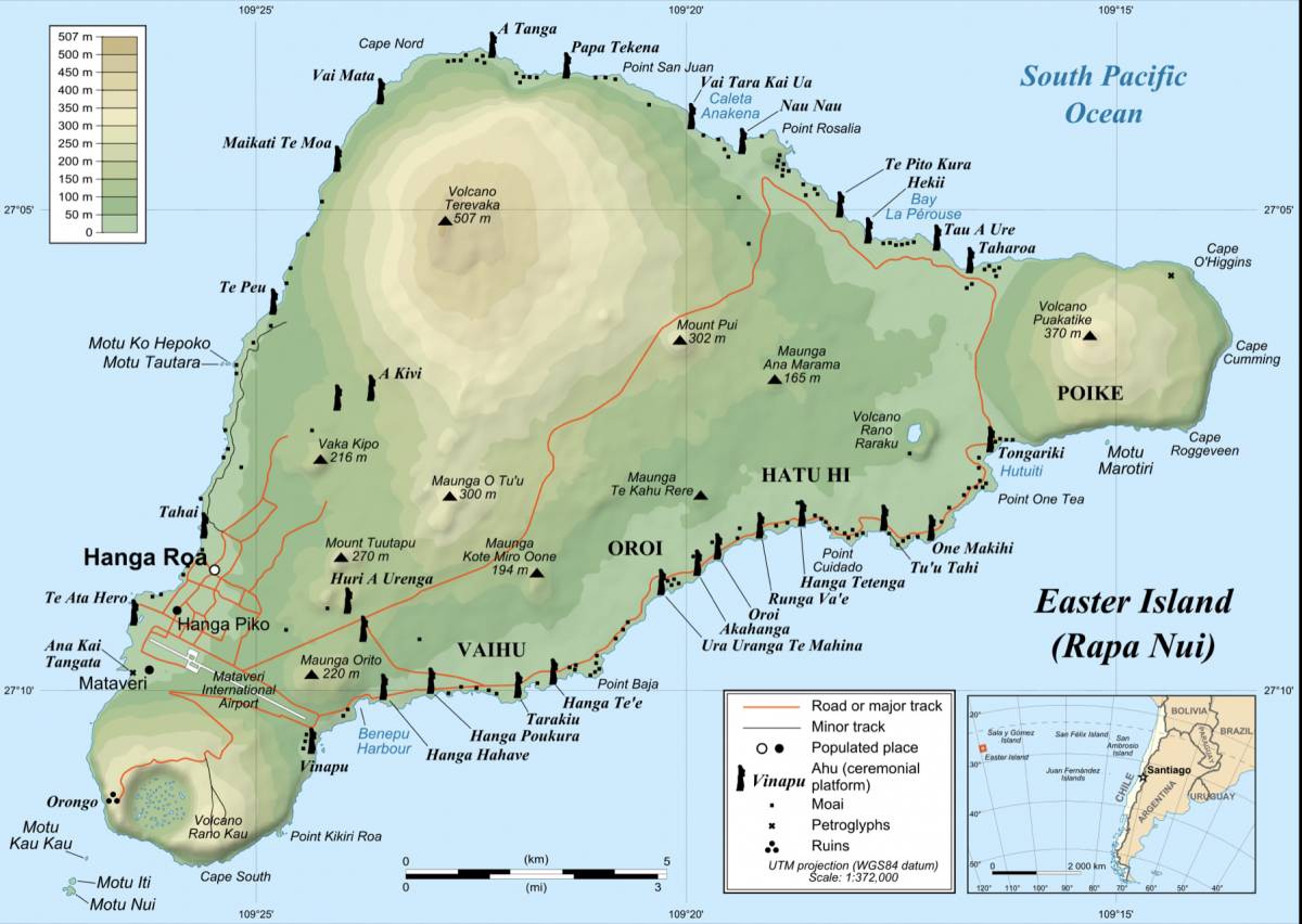 An image of a Easter Island map