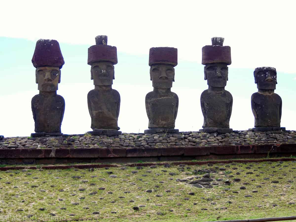 An image of the Moai statues at Anakena
