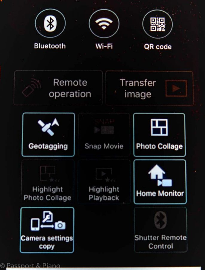 An image of the Panasonic camera app which has a remote shutter operation which you can use to improve pictures of aurora