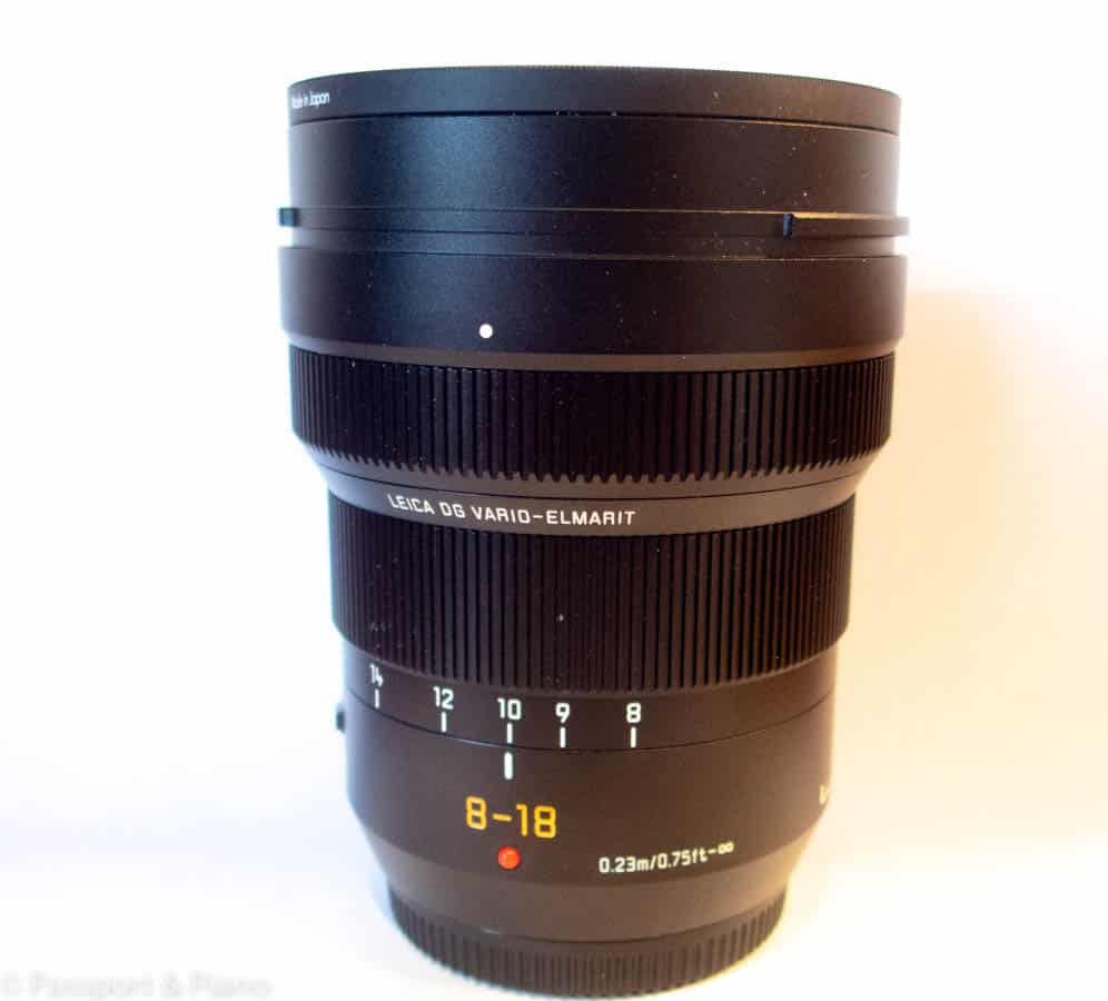 An image of a Leica DG Vario 8-18 wide angle lens that I used to take my northern lights camera pictures